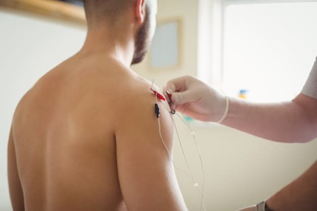 Electrotherapy Men Doing Electrotherapy