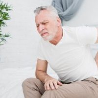 Geriatric-Care Old Men Back Pain