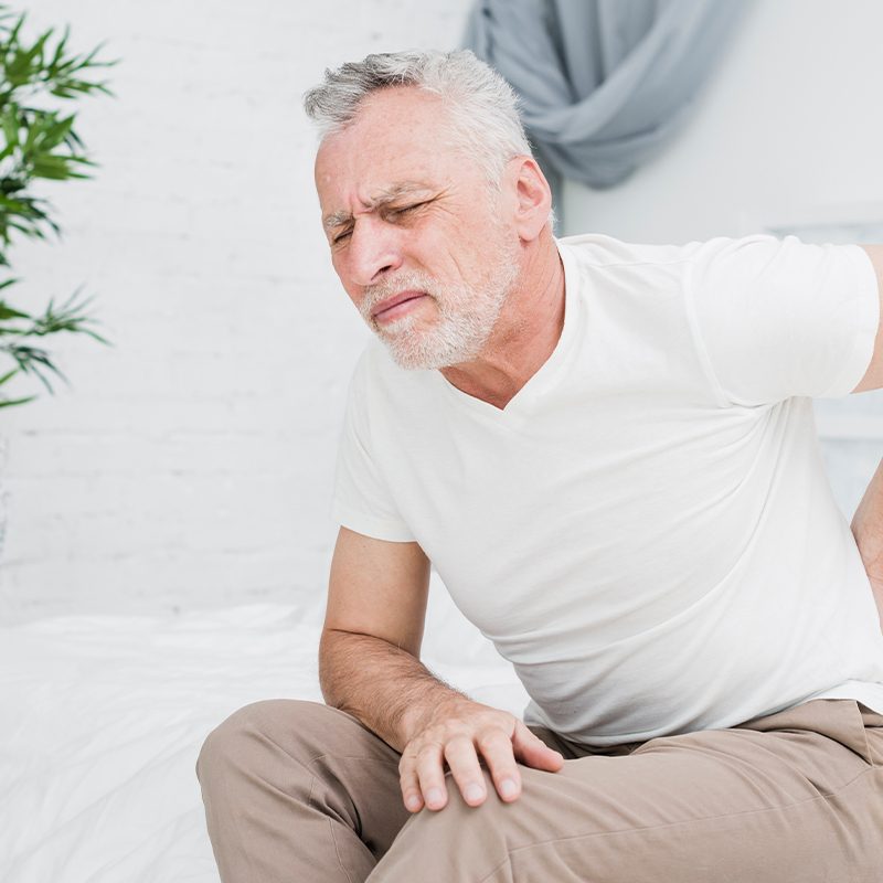 Geriatric-Care Old Men Back Pain